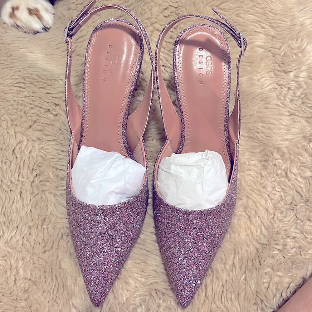ASOS sparkly sling backs